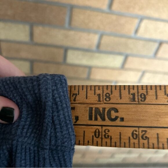 Lunya Cotton Blend Waffle Knit Thermal Blue Loungewear Pants/Joggers Size XL - Picture 6 of 7